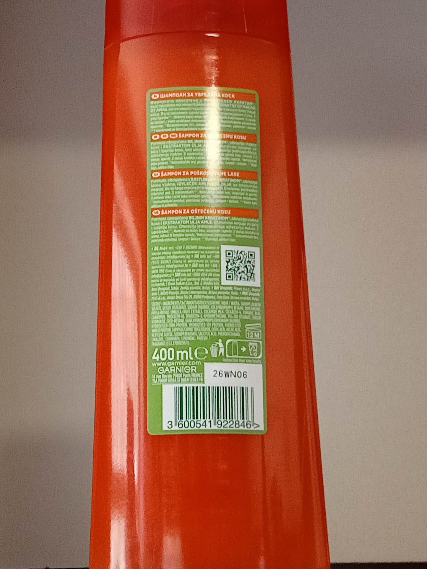 Шампоан за увредена коса, с растителен кератин 400ml