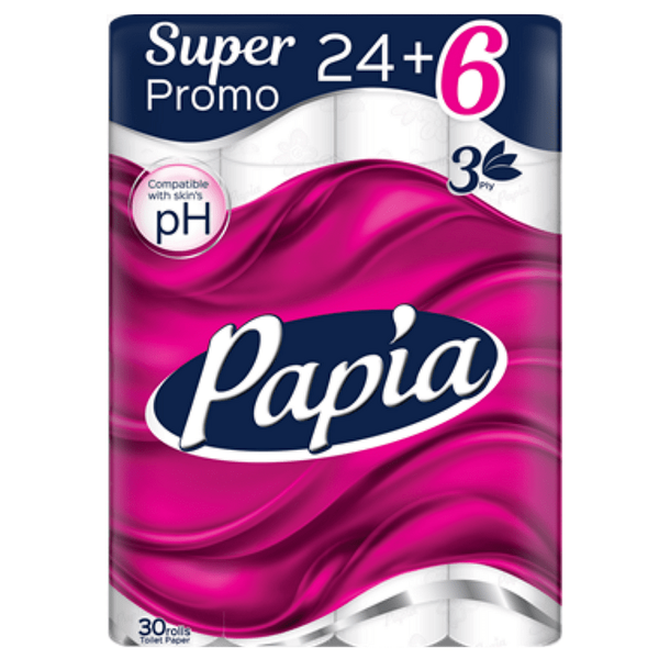 ТОАЛЕТНА ХАРТИЯ ПАПИА, ТУРСКА, 30 РОЛКИ