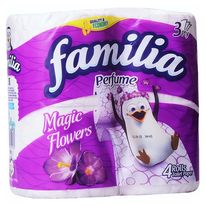ТОАЛЕТНА ХАРТИЯ ФАМИЛИЯ, 4 РОЛКИ , АРОМАТИЗИРАНА